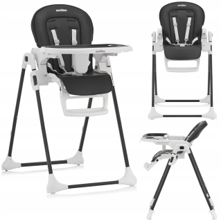 Stolička na kŕmenie Silla Settino 6m+ 15kg Čierna